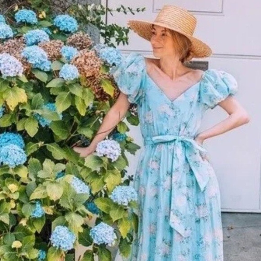 LoveShackFancy Estelle‎ Puff Sleeve Maxi Dress